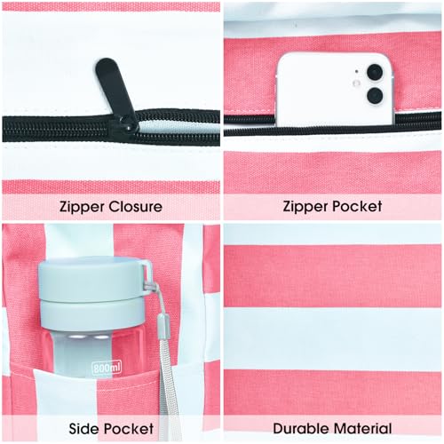 Beach Bag Large Beach Tote Bag for Women Waterproof Sandproof Swim Pool Bag With Zipper