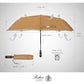 Folding Umbrella Real Wood Handle Pimlico Mustard Navy