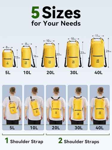 Waterproof Dry Bag Backpack with Zippered Pocket