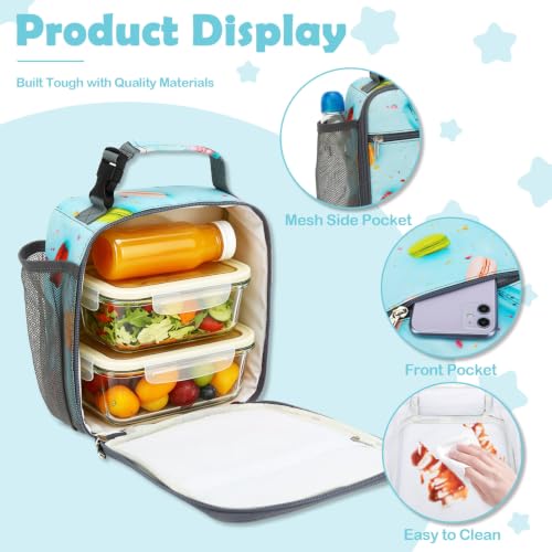 Kids Lunch box Insulated Soft Bag Mini Cooler Back to School Thermal Meal Tote Kit for Girls