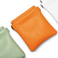 Orange PU Leather Jewelry Pouch Travel Small Jewelry Storage Bag