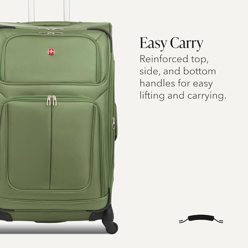 Sion Softside Expandable Spinner Luggage Durable Lightweight Travel Suitcase