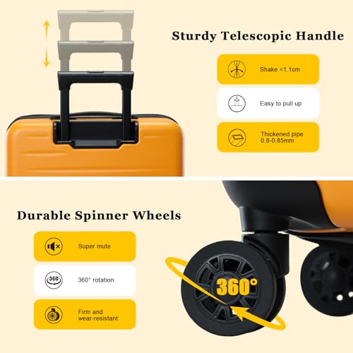 Expandable 16 Inch Carry On Luggage Airline Approved Small Suitcase