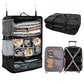 Travel Portable Hanging Shelves Closet Organizer Packing Luggage Storage with Multifunctional and Foldable Invisible Compartment