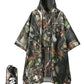 Extra Thick Hooded Rain Poncho Double Layer Waterproof Raincoat Jacket for Men Women Adults