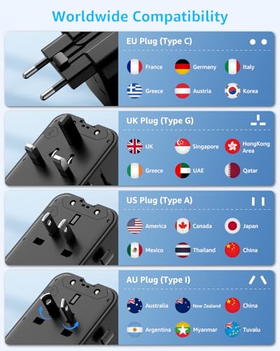 Air” Universal Travel Adapter 2 USB