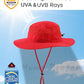 UPF50+ Sun Protection Hat Outdoor Bucket Hat for Fishing Hiking Gardening Safari Sailing Wide Brim Mesh Sun Hat for Men Women Beach Hat Red