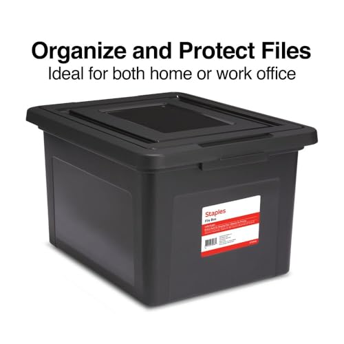 Plastic File Box with Snap Lid (4 Count)