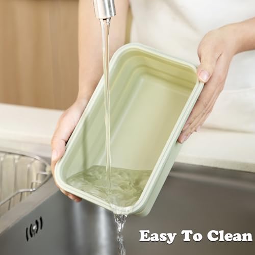 Collapsible Silicone Food Storage Containers with Airtight Lid & Vent 40oz