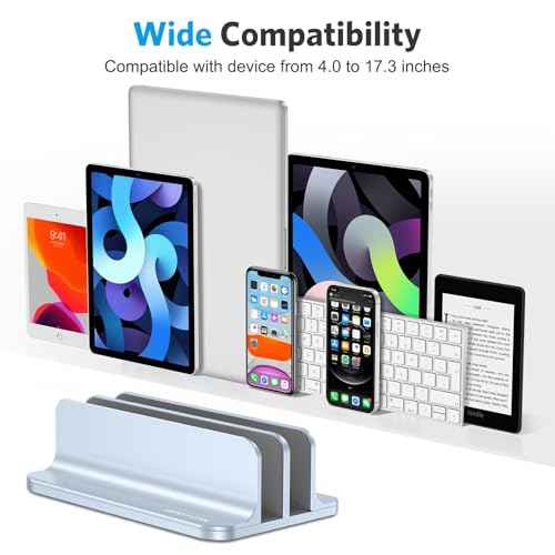 Dual Vertical Desk Laptop Stand Holder