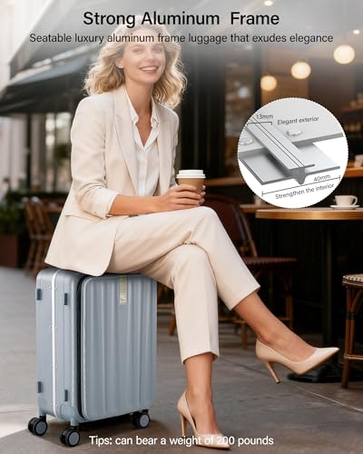 26 Inch Large Checked Luggage PC Hard Shell Luggage Top Opening Travel Luggage Suitcases with Wheels for Woman Men