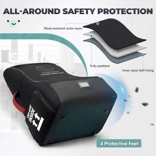Padded Car Seat Travel Bag for Airplane Car Seat Backpack