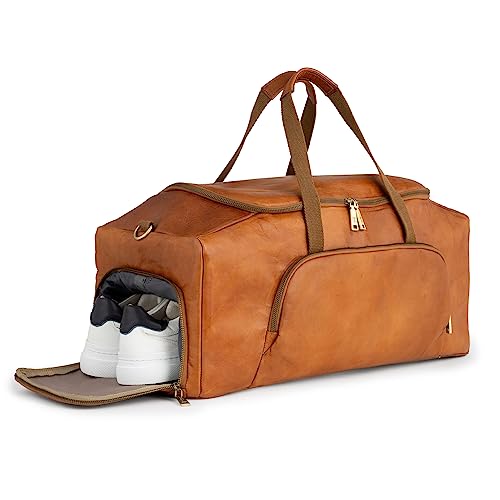 Vintage Genuine Leather Duffle Bags For Men Denver XL