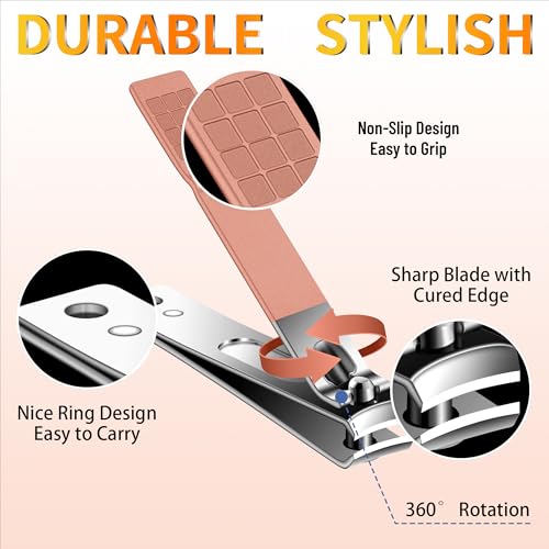 Manicure Set 16Pcs Professional Stainless Steel Pedicure Kit Mens Grooming Kit Fingernail & Toenail Clippers Set Manicure Kit with Luxurious Travel Bag (7.7603 Ounce)