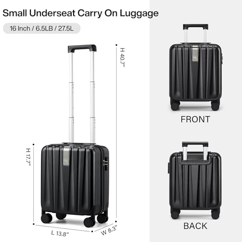 16 Inch Underseat Carry on Suitcases with Wheels