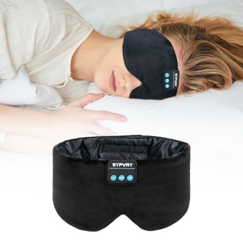Sleep Mask Bluetooth 5.4 Headphones Soft Wireless Headband Eye Mask Blackout with Microphone