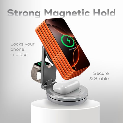 Travel Charger 3 in 1 Aluminum Wireless Charging Station