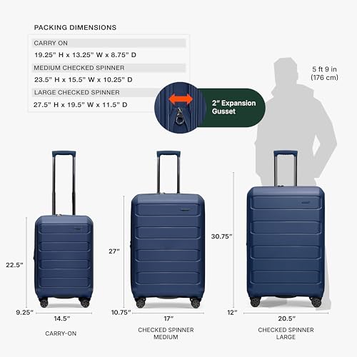 Pagosa Hardshell Expandable Luggage with Spinner Wheels