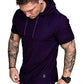 Mens Fashion Hoodies Sport Pullover Solid Color Shirt Workout Lightweight Tops Purple X