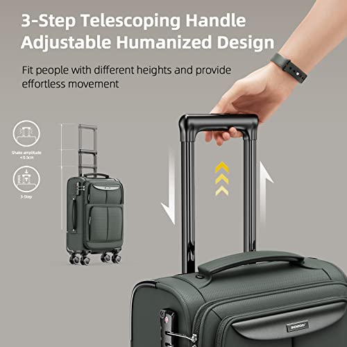 Luggage Sets 3 Piece Softside Expandable Durable Suitcase Sets (3 Count)