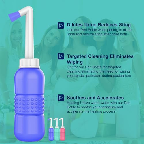 2PCS Pink+Blue Portable Bidets +Water Seal Cap (2 Count)