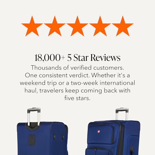 Sion Softside Expandable Spinner Luggage Durable Lightweight Travel Suitcase