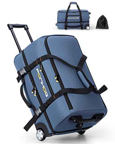 22 Inch Rolling Duffle Bag with Wheels for Men