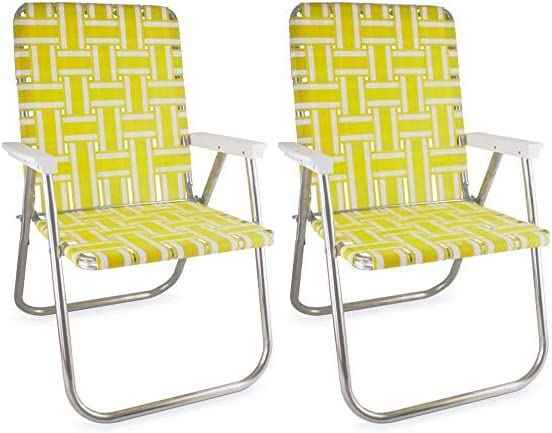 Outdoor Chairs for Camping. Made with Lightweight Aluminum Frames and UV (2 Count)