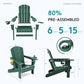 Outdoor Adirondack Chair Set of 2 with Cup Holders (2 Count)
