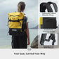 30/40/55L Waterproof Dry Backpack & Phone Case- X-Large Floating Dry Bag for Kayaking, Travel, Hiking, Fishing, Camping, Motorcycles & Beach, Heavy-Duty Roll Top Men/Women (Yellow)