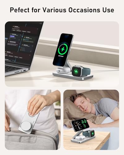 3 in 1 Wireless Charging Station for Apple MagSafe Charger