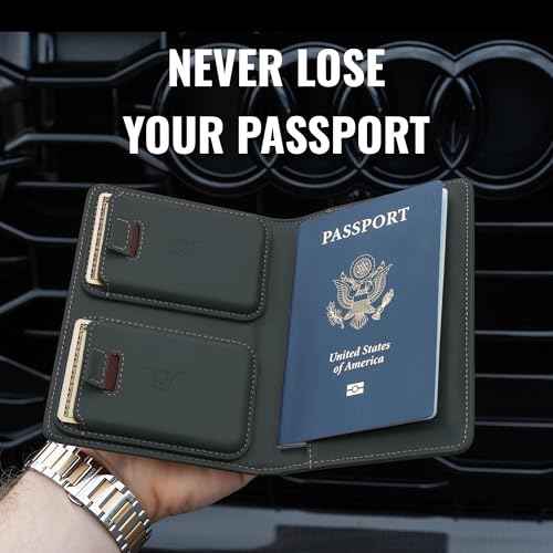 Passport Wallet with AirTag Holder