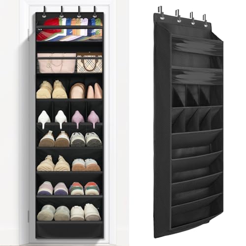 1 Pack 8 Shelves Over The Door Shoe Organizer
