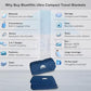 Ultra Compact 2 Pack Travel Blanket Pillow Airplane (2 Count)