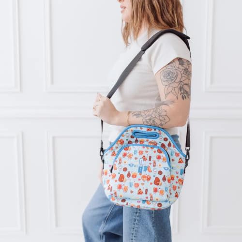 LunchTote Zippered Bag Insulated Neoprene Caddy (Bestie Bites / X-Large 6.5 Quart Lunch Tote)