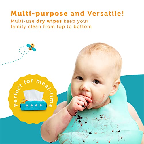 The Original 100% Pure Cotton Dry Baby Wipes (600 Count)