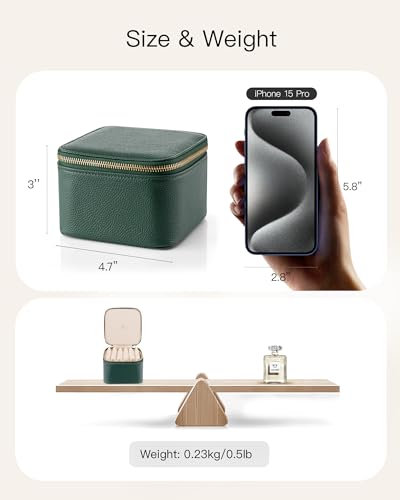 Travel Jewelry Case with Clear 6 Velvet Bags