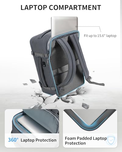 18" Travel Backpack Airlines Approved Personal Item Bag Women Grey