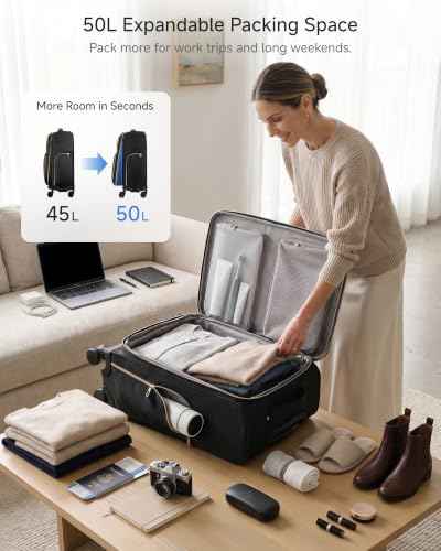 Expandable Softside Carry On Suitcase
