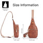 Crossbody Bags for Women PU Leather Cross Body Sling Bag for Woman Travel Brown