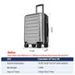 Carry On Luggage 22x14x9 Airline Approved Hardshell 20 Inch with TSA Lock Carry On Suitcase with Wheels Small Travel Rolling Luggage with Cup Holder for Women Men Silver