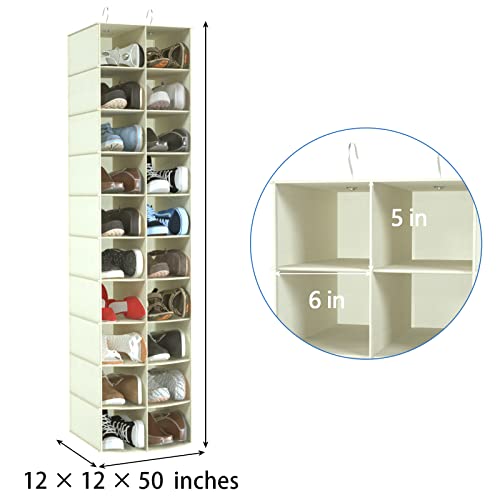 20 Section Hanging Shoe Organizer for Closet