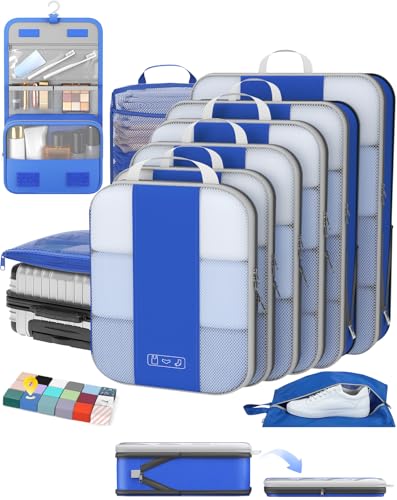 10 Set Compression Packing Cubes for Travel Essentials (10 Count)