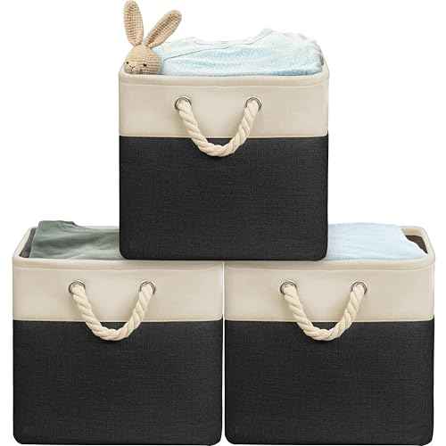 13" x 13" Large Fabric Storage Cubes (3 Count)