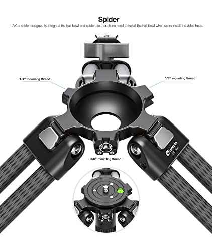 LVC 193C Carbon Fiber Twin Leg Video Tripod+BV
