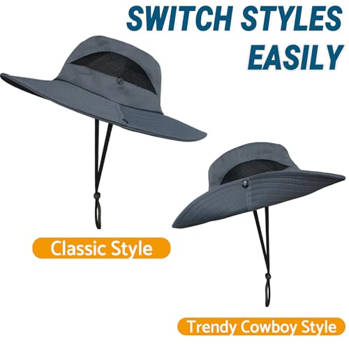 Sun Hats for Men Women Wide Brim UPF 50+ UV Hat Beige