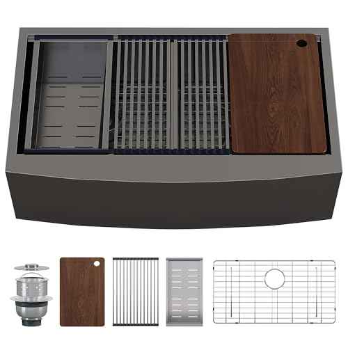 36 x 22 in Farmhouse Workstation Undermount Sink