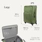 Sion Softside Expandable Spinner Luggage Durable Lightweight Travel Suitcase (2 Count)