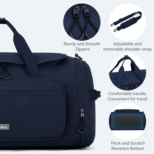 24 Inch Medium Travel Duffle Bag with Shoe Compartment