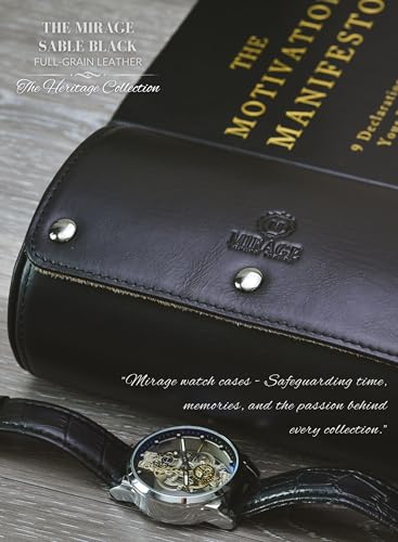 Watch Travel Case for Men Leather Watch Roll for Travel Organizer and Display 2 Watch Case Full (51 Count)